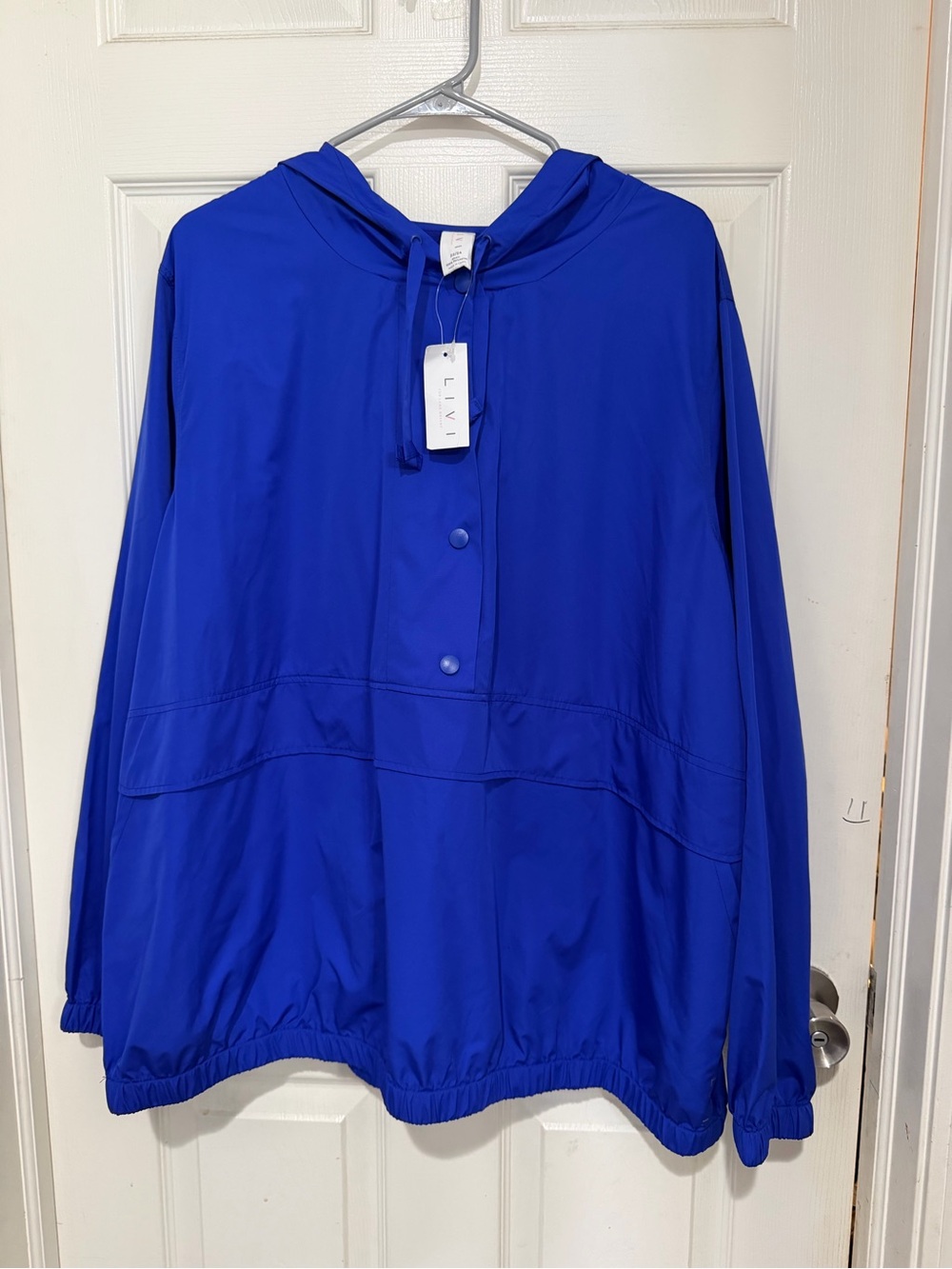 NWT- Livi Active Blue Hooded Lightweight Jacket